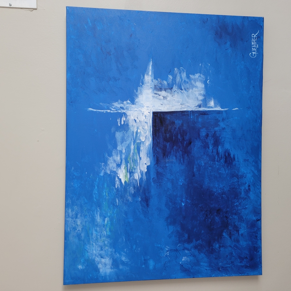 Blue Abstract Canvas Art by